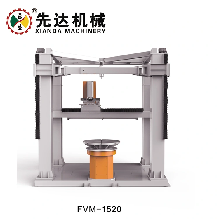 เครื่องแกะสลักหิน CNC แนวตั้ง 4 แกนสำหรับรูปปั้นและคอลัมน์ 3 มิติ
